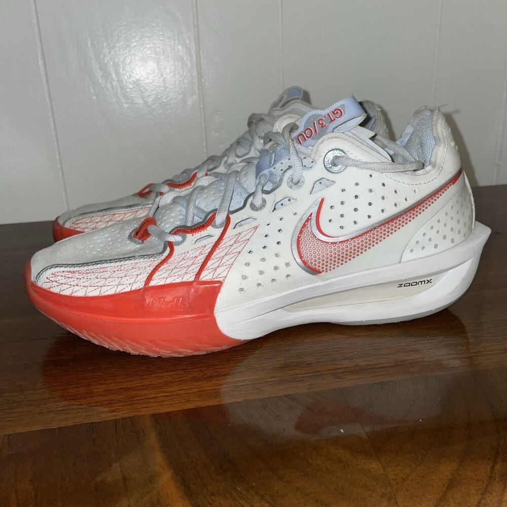 Nike ZoomX GT Cut 3 Men’s 8 White Picante Red Basketball Shoes DV2913-101